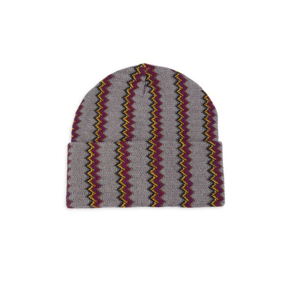$265 NWT Missoni Zig Zag Pattern Wool Blend Gray Beanie Hat